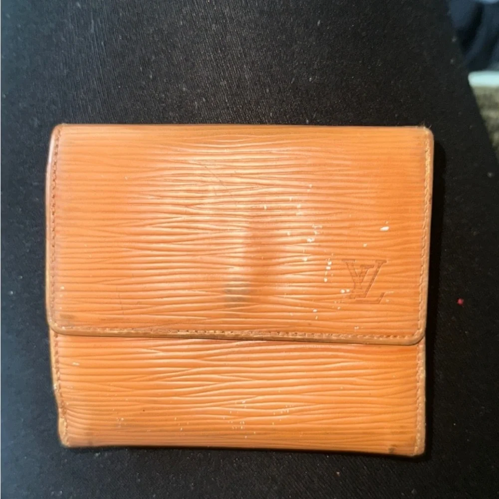 LOUIS VUITTON ELISE EPI ORANGE VINTAGE WALLET GUC